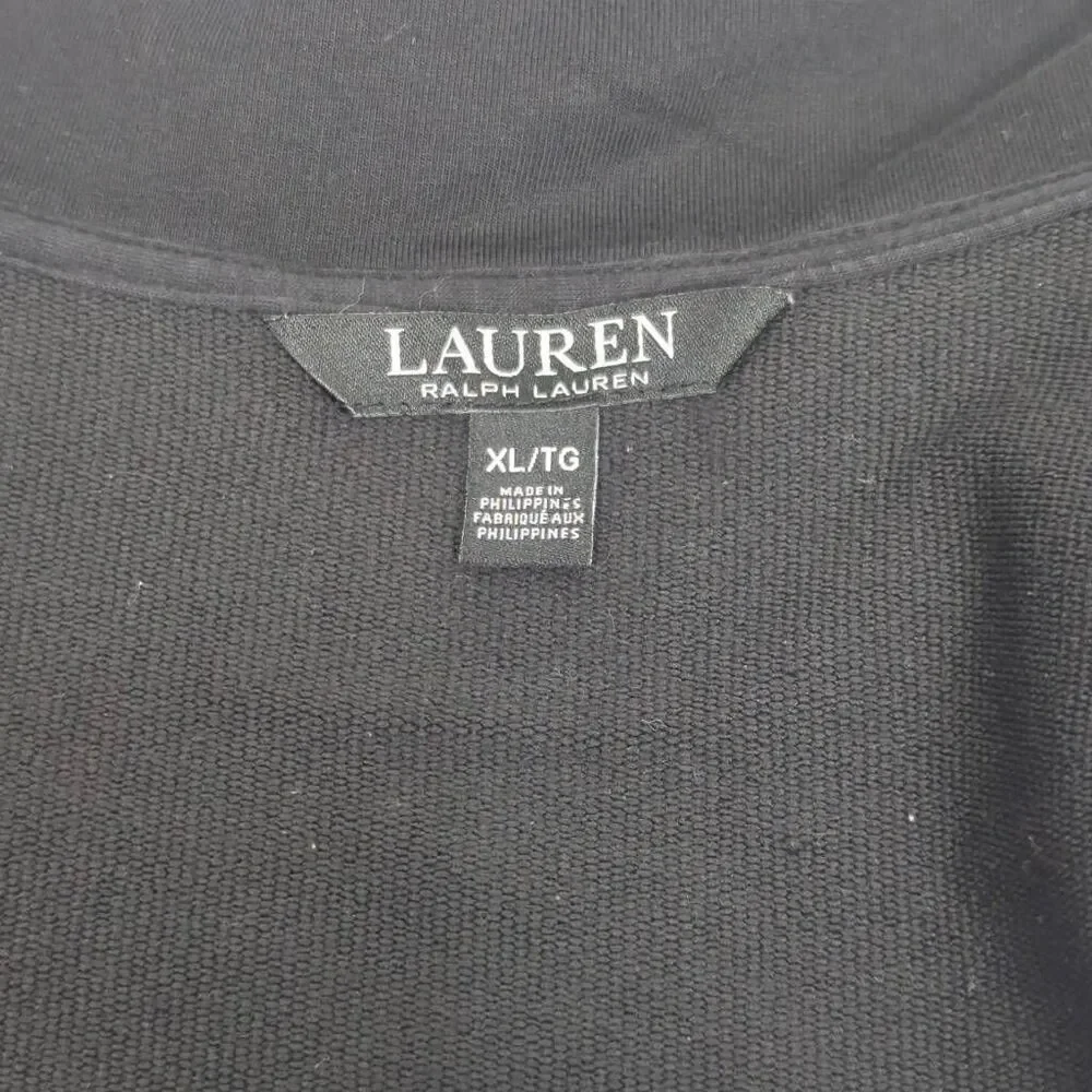 Vintage Lauren Ralph Lauren LRL Women Size XL Black White Zip Up Jacket - Picture 6 of 8